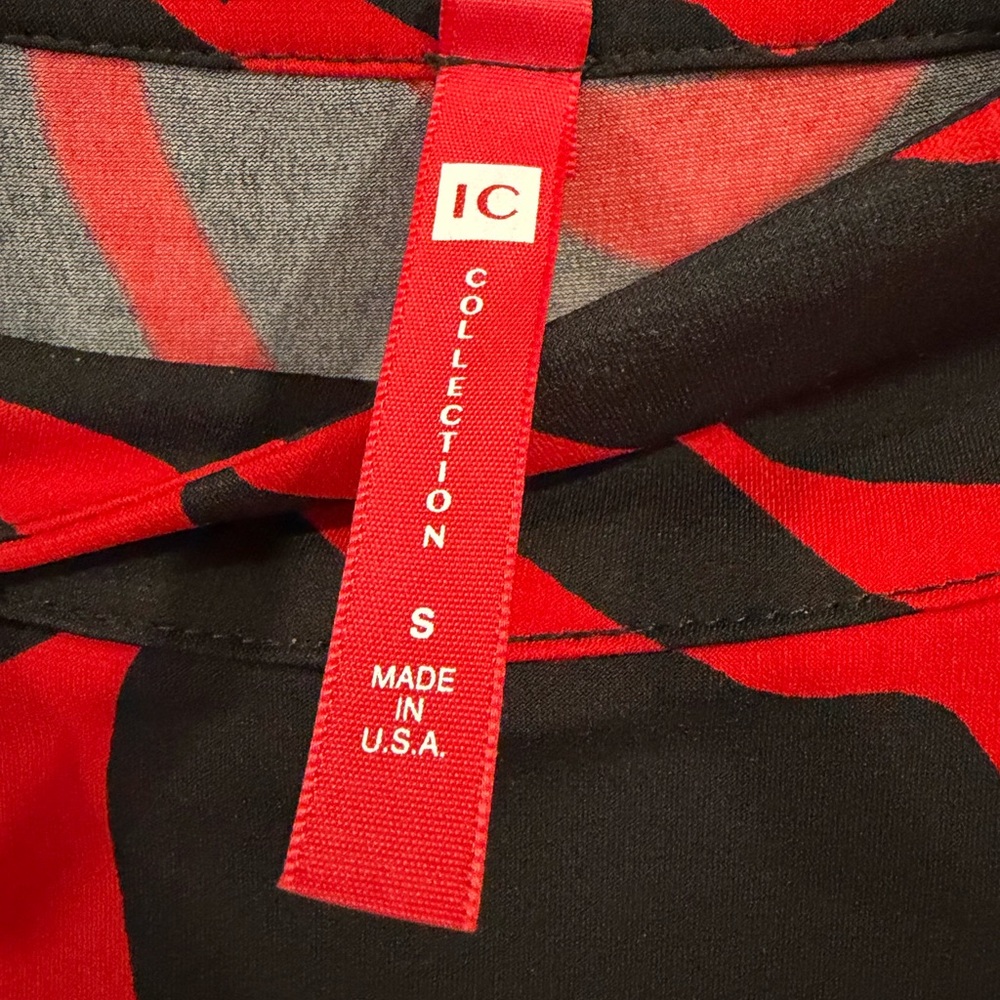 IC Collection Women’s Tunic Top Red Size Small - Picture 5 of 9
